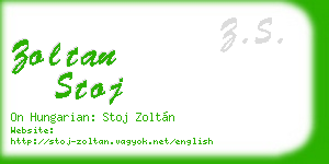 zoltan stoj business card